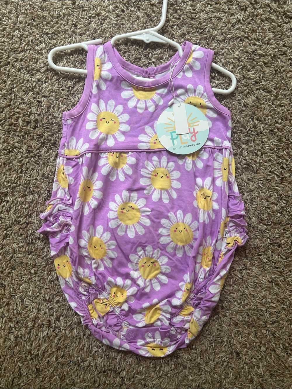 Little Sleepies flower power bubble romper